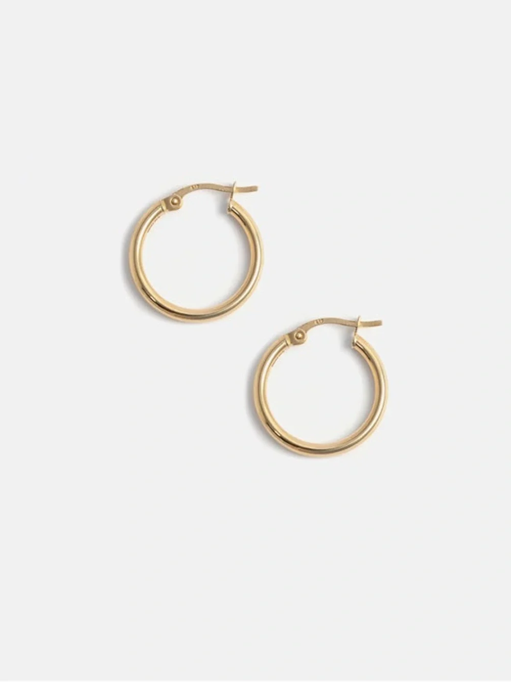 NWOT Classic Goldtone  Hoop Earrings - Picture 2 of 3